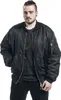 A man wearing a black bomber jacket. Náhľad obrázku produktu