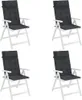 vidaXL Hochlehner-Auflagen 4 Stk. Schwarz Oxford-Gewebe Produktbild-Vorschau 4