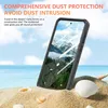 A phone case is shown on a sandy beach with shells, with the ocean and sky in the background. Anteprima dell’immagine prodotto