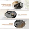 Collage of images showing features of a sofa, including storage and cup holders. Anteprima dell’immagine prodotto