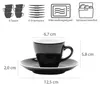 12-teiliges Espresso-Tassen Set 90 ml, schwarz, Porzellan, Produktbild-Vorschau 2