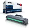 A product shot of a toner cartridge and its packaging, presented on a white background. Produktbild-Vorschau