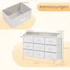 Commode COSTWAY, meuble de rangement avec éclairage LED, Voir les images du produit 3