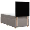 vidaXL Boxspringbett mit Matratze Taupe 100x200 cm Stoff Produktbild-Vorschau 6