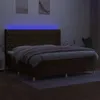 Boxspringbett mit Matratze & LED Dunkelbraun 200x200 cm Produktbild-Vorschau 3