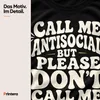 Camiseta negra "Call Me Antisocial But Please Don't Call Me Vista previa de la imagen del producto 4