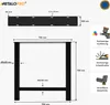 MetaloPro 2 gambe per tavolo in metallo nero 72 cm I Anteprima dell’immagine prodotto 2