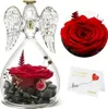 Ewige Rose unter Engelskuppel, Geschenk für Mama, Ewige Produktbild-Vorschau 1