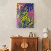 Italienischer Leinwand Leinwandbild - Colorful Tiger - Produktbild-Vorschau 2