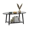 Couchtisch Wohnzimmertisch 100x53x45cm Schwarz Produktbild-Vorschau 4