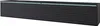 A long, black TV stand with a wavy textured front and a thin, light blue LED strip along the top edge. Náhled obrázku produktu