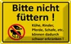 vianmo Blechschild 20x30 cm Bitte nicht füttern Warnschild Produktbild-Vorschau 1
