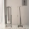 Two views of a black floor mirror with dimensions indicated by measurement lines and text. Anteprima dell’immagine prodotto