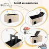 An instructional diagram showing the assembly steps for a cat house. Produktbild-Vorschau