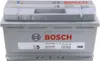 A Bosch S5 Silver Plus car battery is shown against a white background. Produktbild-Vorschau