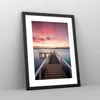Gerahmtes Poster - Schwarzer Rahmen - Brücke Rosa Himmel - Produktbild-Vorschau 8