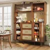 Flieks Hochwertiger Buffetschrank mit Rattanoptik & Produktbild-Vorschau 2