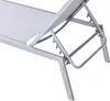 BELIANI Chaise longue de jardin grise et argentée avec Voir les images du produit 9