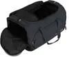 An open dark gray duffel bag with its compartments visible. Produktbild-Vorschau