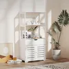 Mondeer Hochschrank Badschrank Badezimmerschrank mit Produktbild-Vorschau 3