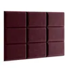 A close-up view of nine upholstered wall panels arranged in a 3x3 grid. Anteprima dell’immagine prodotto