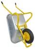 Matrix Schubkarre 100l 250kg Luftrad Bauschubkarre gelb Produktbild-Vorschau 4