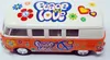 A toy bus with peace and love decorations. Produktbild-Vorschau