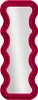 A full-length mirror with a wavy pink frame against a white background. Podgląd zdjęcia produktu