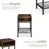 Table de chevet HARLOW 40,5x40,5x59cm - Bois foncé Voir les images du produit 3