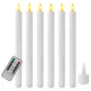 LED Stabkerzen mit Fernbedienung, Weiße, Flammenlose Produktbild-Vorschau 1