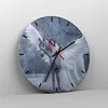 Wanduhr - Rund - Glasuhr - Frau Pferd Natur - 40x40cm - Produktbild-Vorschau 4