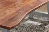 Esstisch Baumkante massiv Akazie nussbaum 240 x 100 silber Produktbild-Vorschau 4