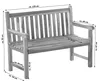 Gartenbank Teak-Holz 120 cm 2 Sitzer JAVA Produktbild-Vorschau 2