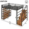 Flieks Etagenbett 140x200cm mit Stoffschubladen und Regal, Produktbild-Vorschau 5