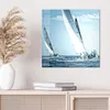 DEQORI Glasbild Echtglas 50x50 cm 'Segelboote auf hoher Produktbild-Vorschau 4