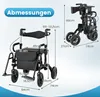 COSTWAY 2in1 rollator e sedia a rotelle pieghevole con Anteprima dell’immagine prodotto 2