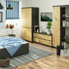 BDW Armadio a 4 ante, armadio 4 ripiani, grigio / Artisan Anteprima dell’immagine prodotto 3