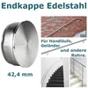 Endkappe 42,4 x 2 mm Edelstahl für Handlauf Rohr Geländer Produktbild-Vorschau 1