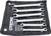 A set of wrenches laid out in a black fabric holder. Produktbild-Vorschau