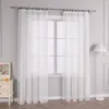 Vorhang einfarbig Voile Gardine mit Kräuselband Produktbild-Vorschau 2