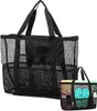 Sac de plage minimaliste en maille noir 43x39x20cm TP12 Voir les images du produit 6