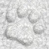 A paw print shape is embossed on a bed of white granular material, resembling salt or sand. Anteprima dell’immagine prodotto