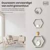 IvoQ Wandplanken Hexagon – Set van 3 – Hout – Wit Productafbeelding-voorbeeld 3