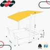 KOTARBAU® Sandkasten mit Dach 100x100 cm Holz mit Abdeckung Produktbild-Vorschau 3