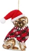 Christbaumschmuck Glas Hund im Weihnachtskostüm 9cm braun / Produktbild-Vorschau 2