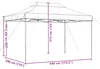 vidaXL Partyzelt Faltbar Pop-Up Taupe 440x292x315 cm Produktbild-Vorschau 7