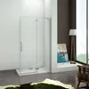 Aica Walk in dusche 120x195cm Duschwand 6mm Nano-ESG 30cm Produktbild-Vorschau 1
