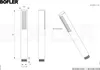 Technical drawing and illustration of a shower head. Produktbild-Vorschau