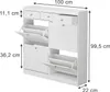 Benne à chaussures Vicco Vitto Blanc 100x99.5cm avec 3 Voir les images du produit 3