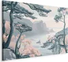 Italienischer Leinwand Leinwandbild - Mountainous  with Produktbild-Vorschau 1